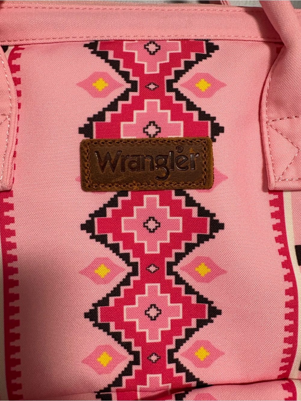 Wrangler Pink canvas Aztec-Print Women's Backpack/ Baby bag - Picture 2 of 11